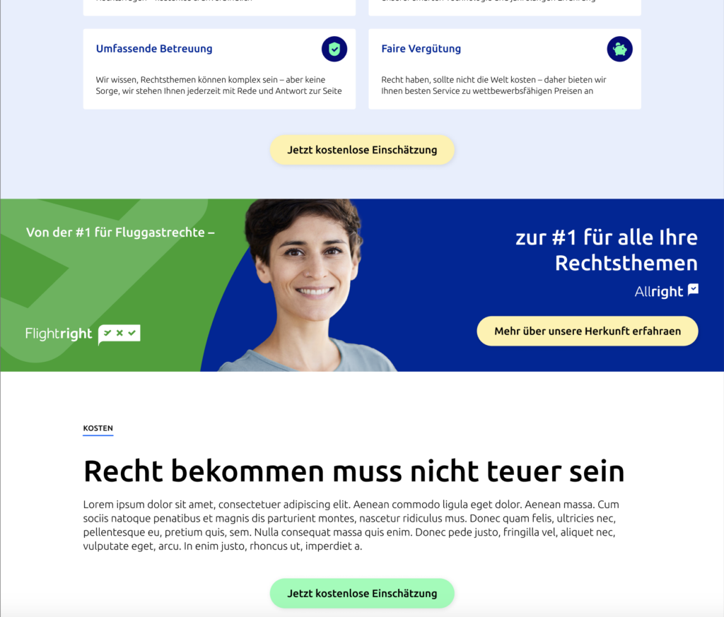 Beispiele für Tandemkommunikation – Allright Website