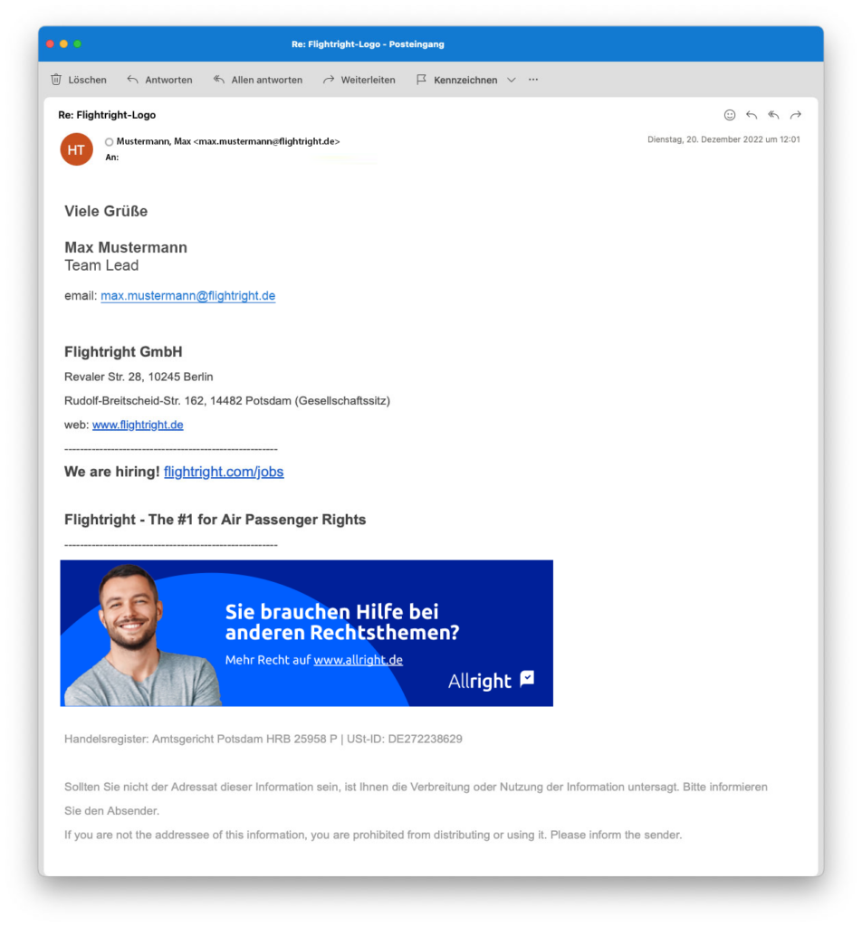 Flightright E-Mails